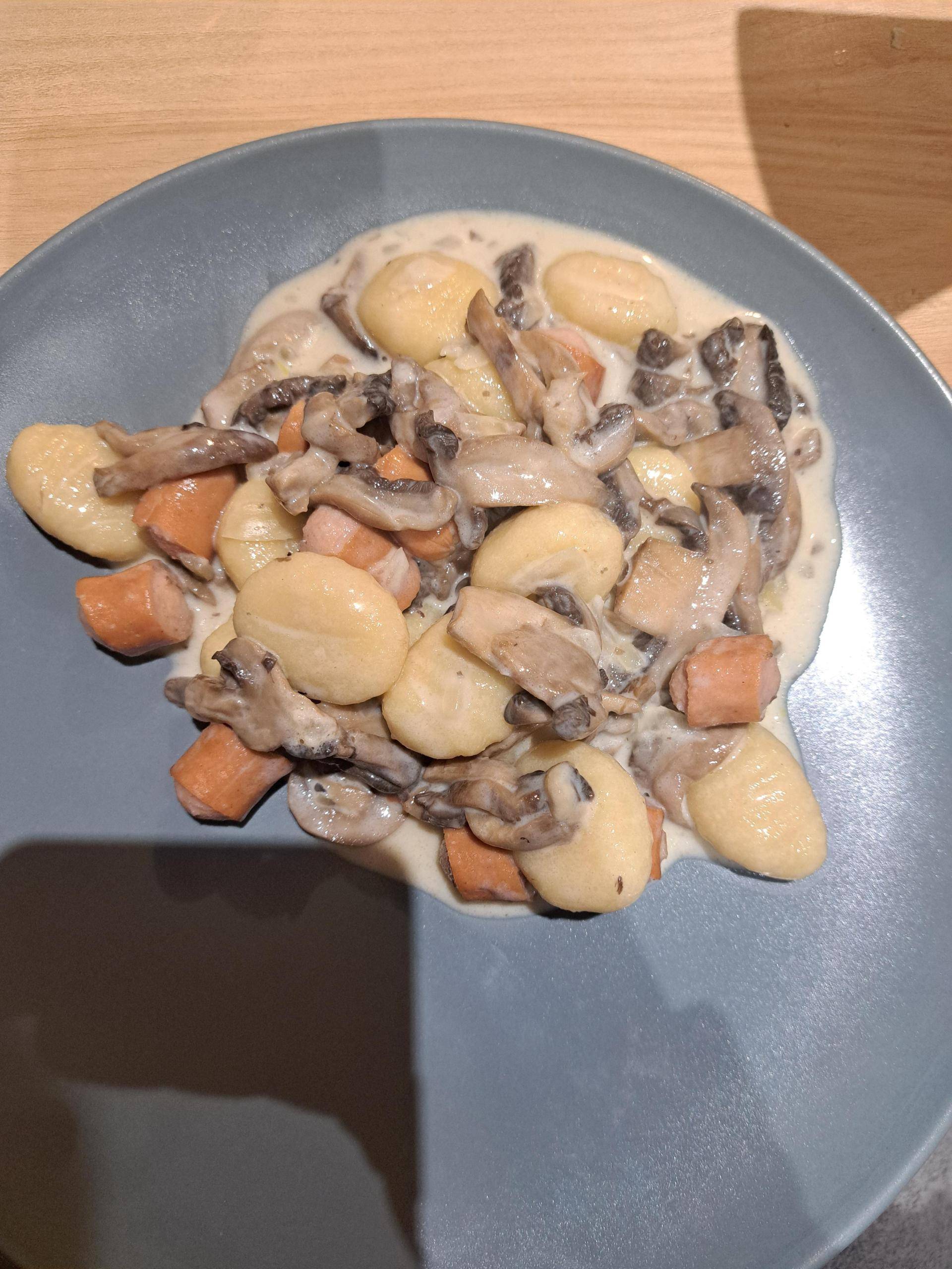 Knackis,gnocchis et champignons - Recette Cookeo | Moulinex