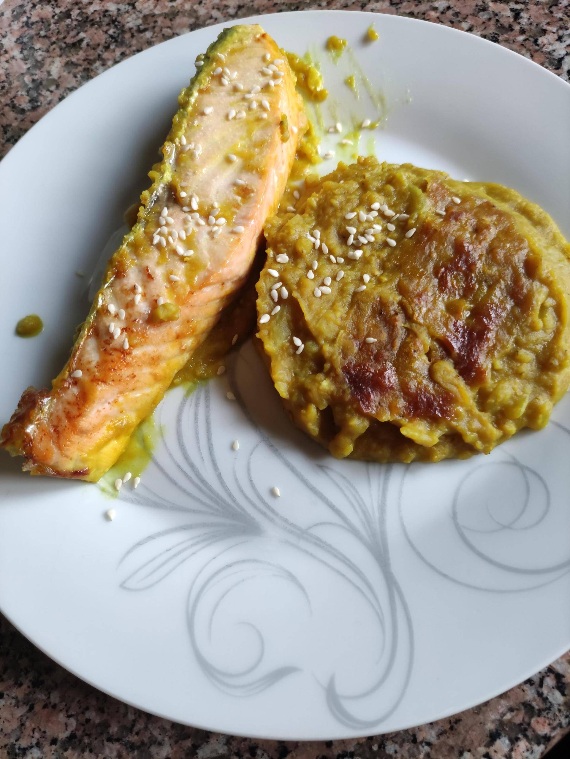 Lentilles corail coco curry et saumon - Recette Cookeo | Moulinex