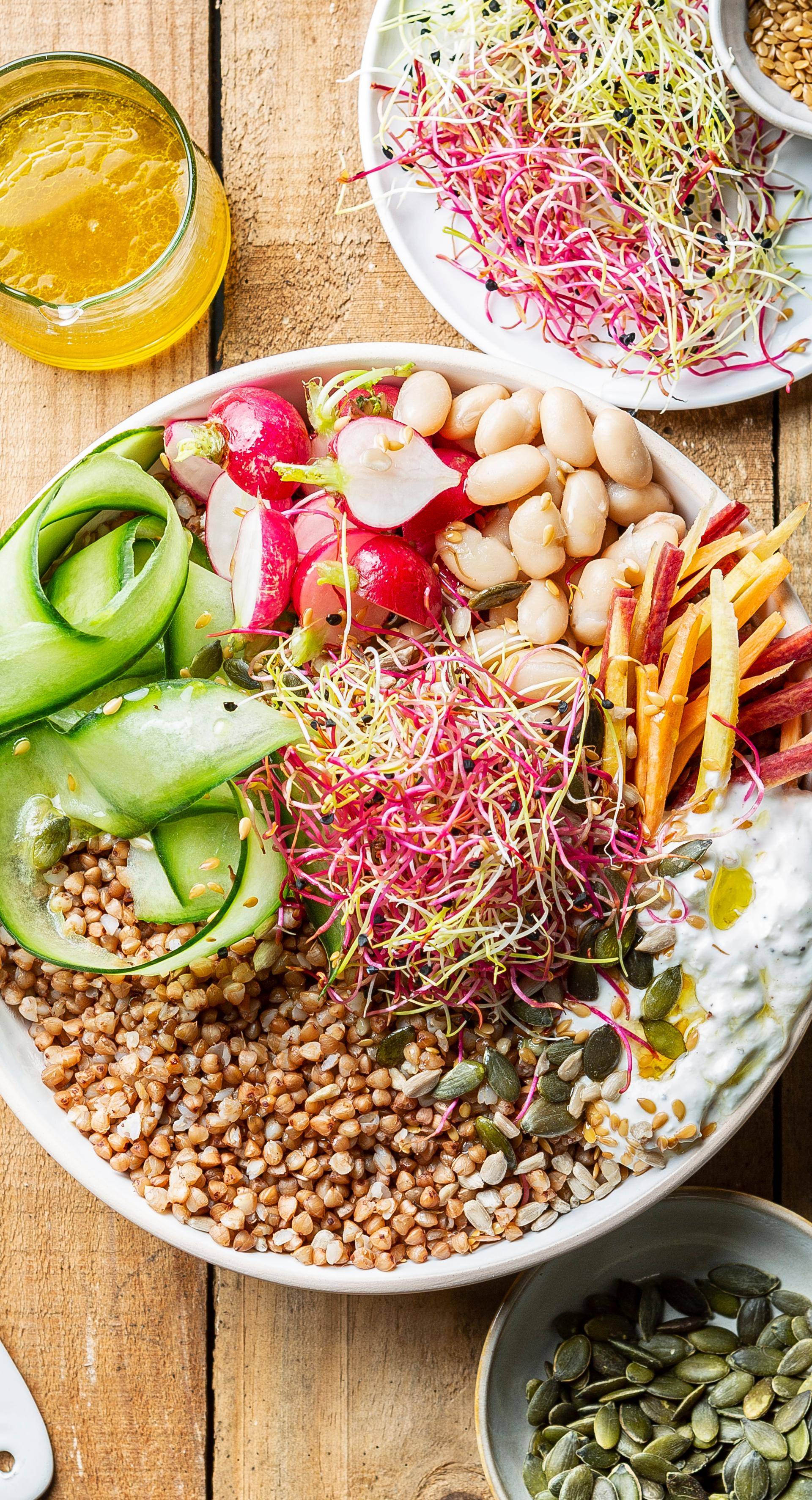 Buddha bowl aux graines - Recette Cuiseur vapeur | Moulinex