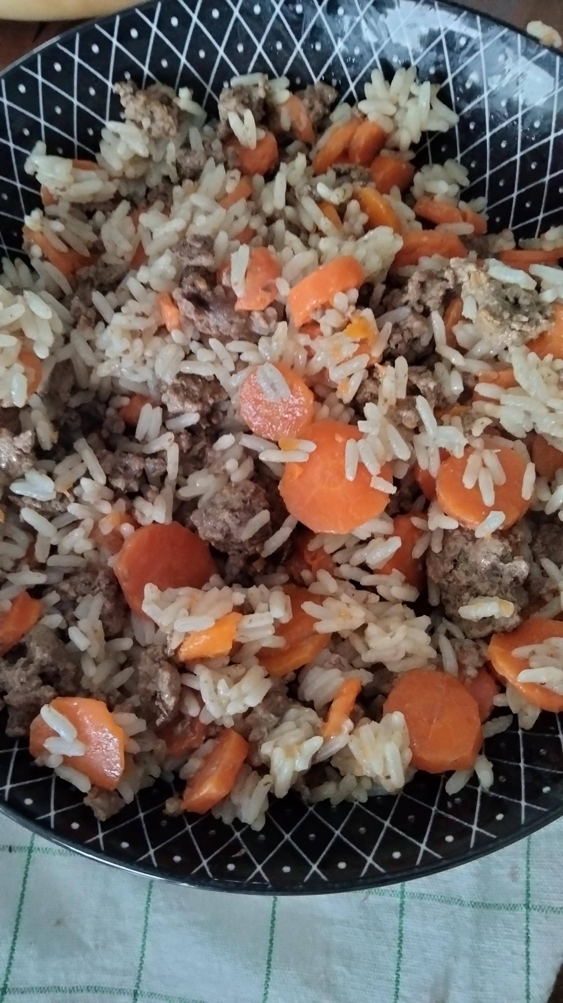 Riz-carottes-steaks hachés - Recette Cookeo | Moulinex