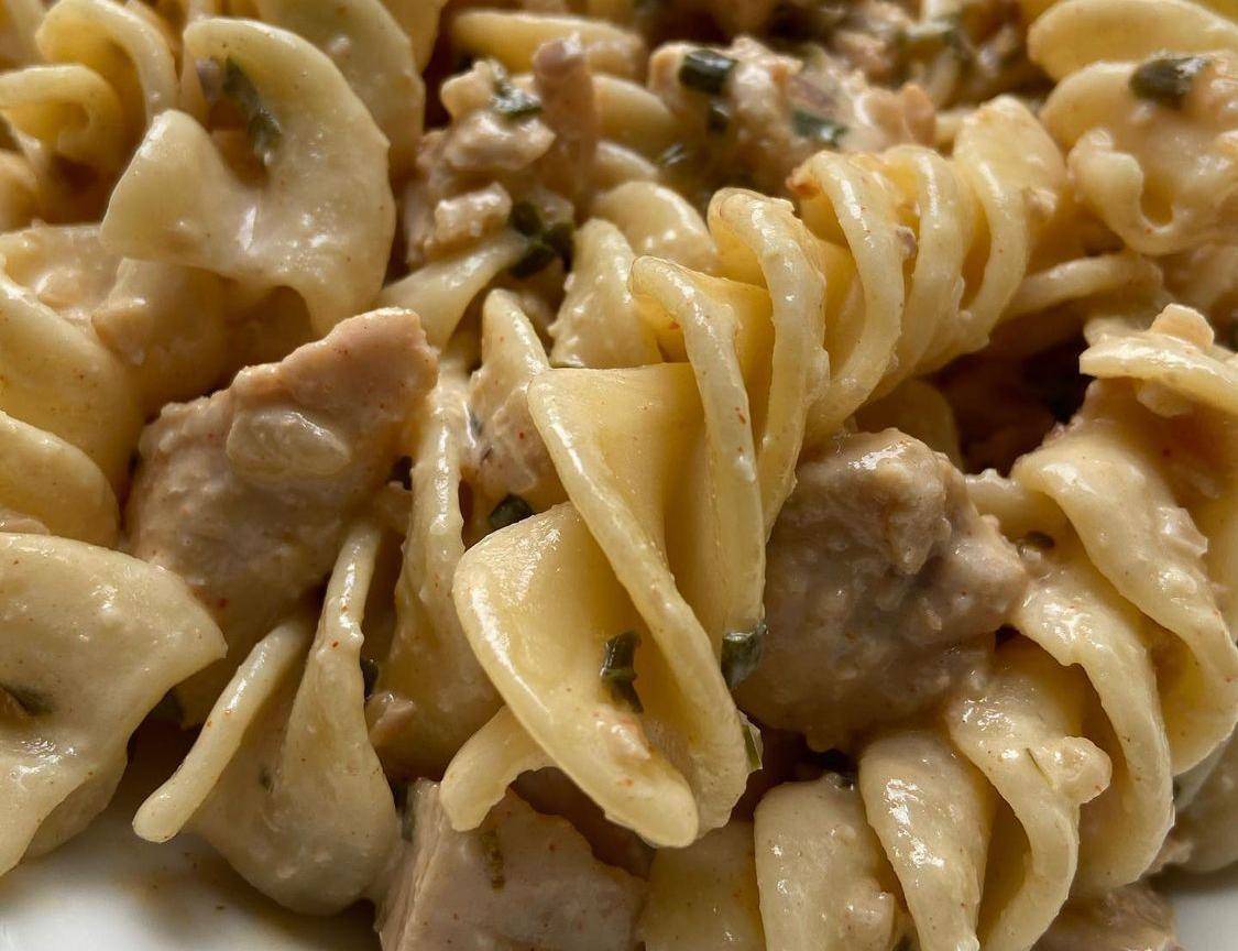 Poulet et pâtes à la sauce mascarpone - Recette Companion Connect XL | Moulinex