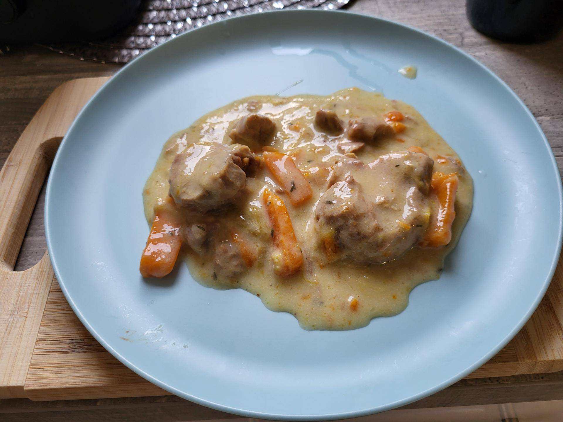 Blanc de poulet ou dinde aux poireaux et carottes - Recette Companion Connect XL | Moulinex
