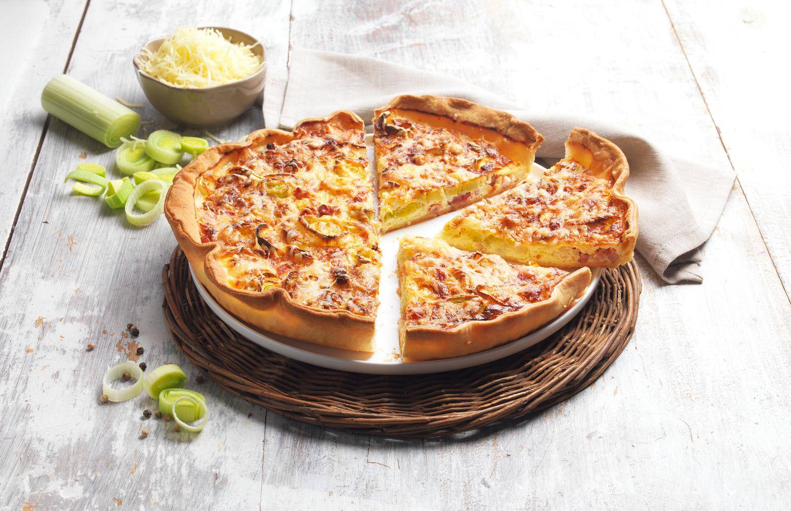 Quiche van romige prei met curry - Recette Kitchen Machines Touch/Touch + | Moulinex