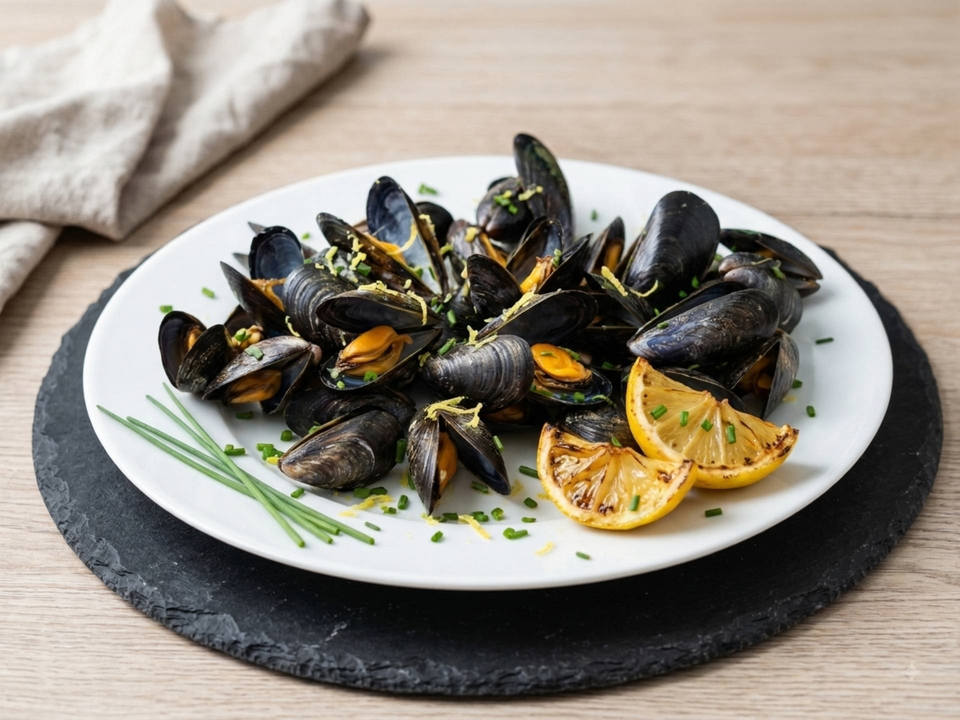 Moules à la vapeur au citron et à la ciboulette - Recette Cookeo | Moulinex