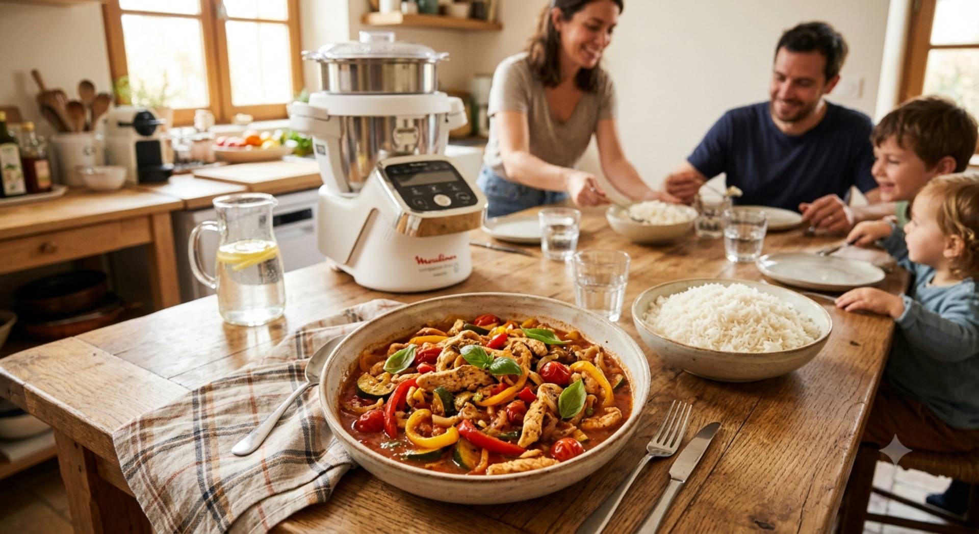 Émincé de poulet sain aux légumes du soleil - Recette Companion Connect XL | Moulinex