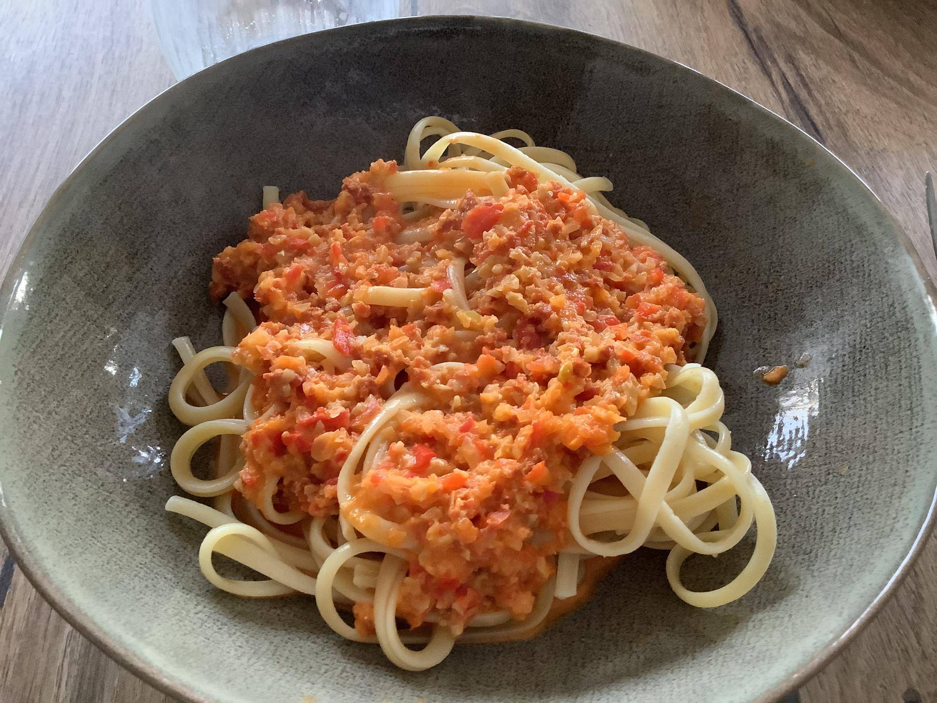 Pâtes sauce chorizo - Recette Companion XL | Moulinex