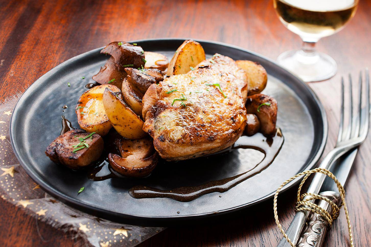 Suprêmes de pintade aux cèpes - Recette Cookeo | Moulinex