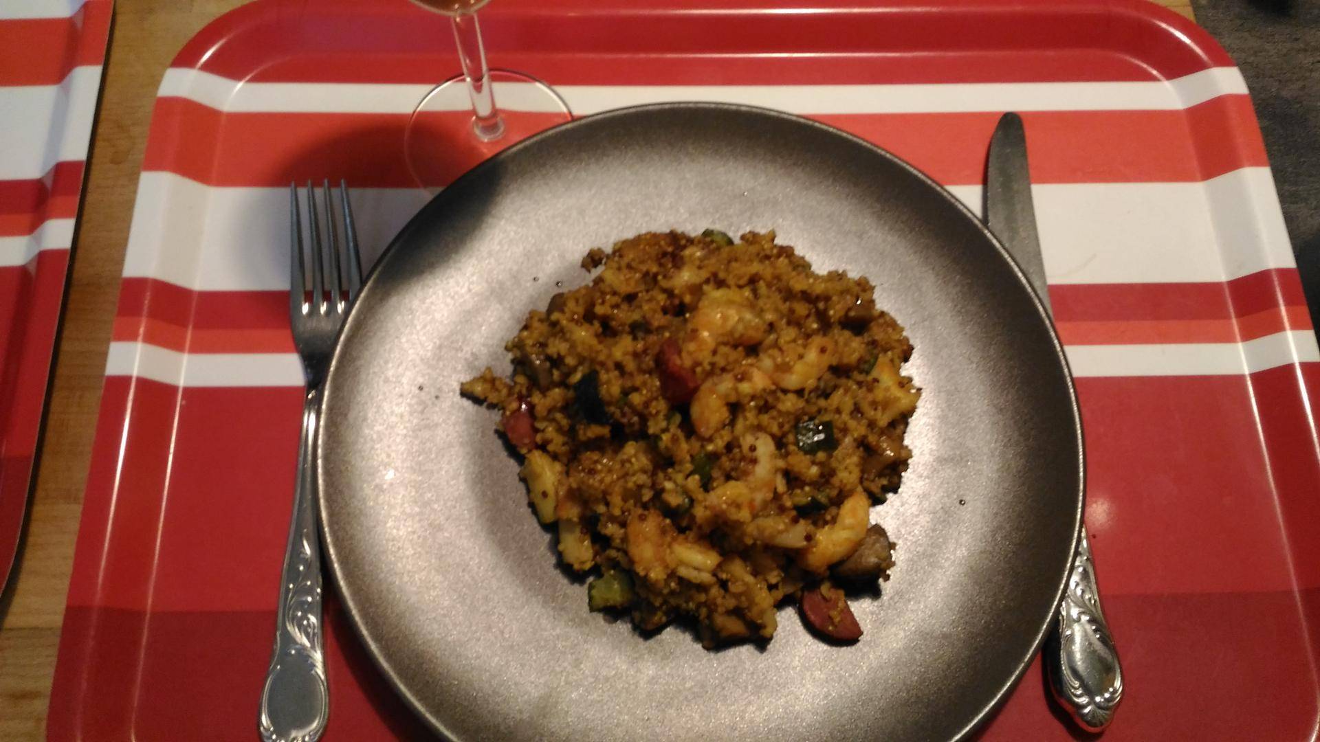 One pot quinoa aux crevettes et aux épices - Recette Cookeo | Moulinex