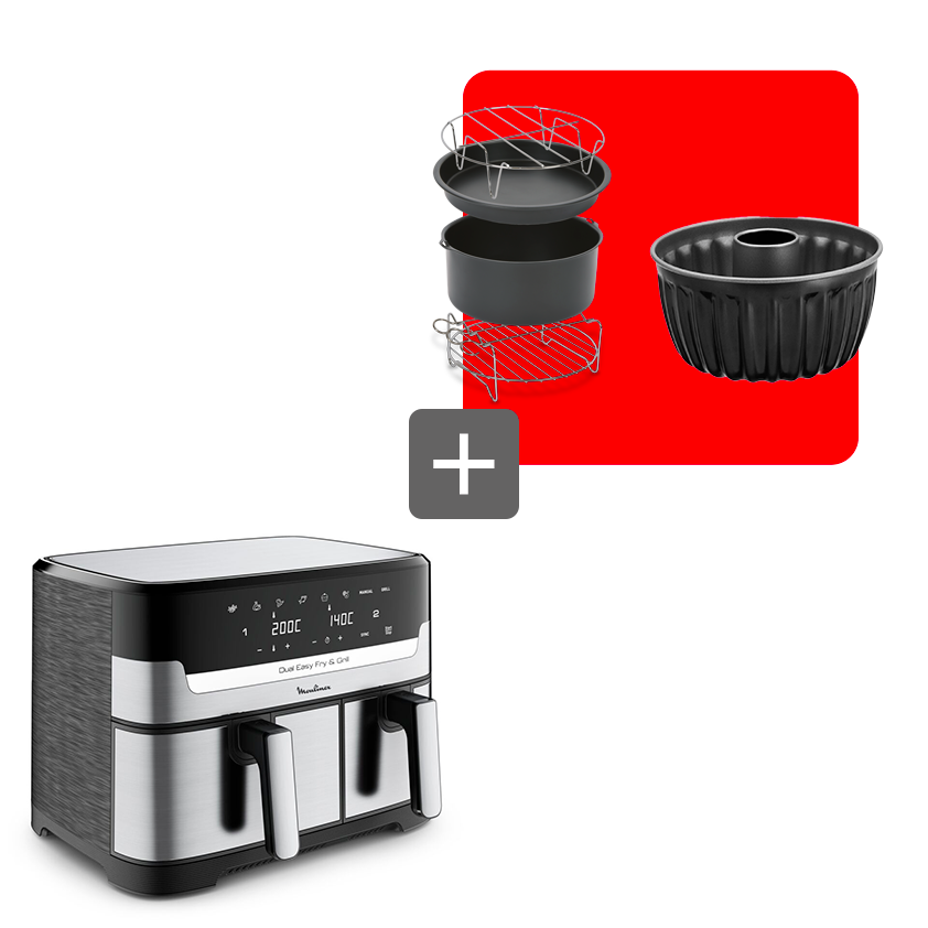 Pack Web - Air Fryer Dual Easy Fry & Grill 8,3L et ses accessoires