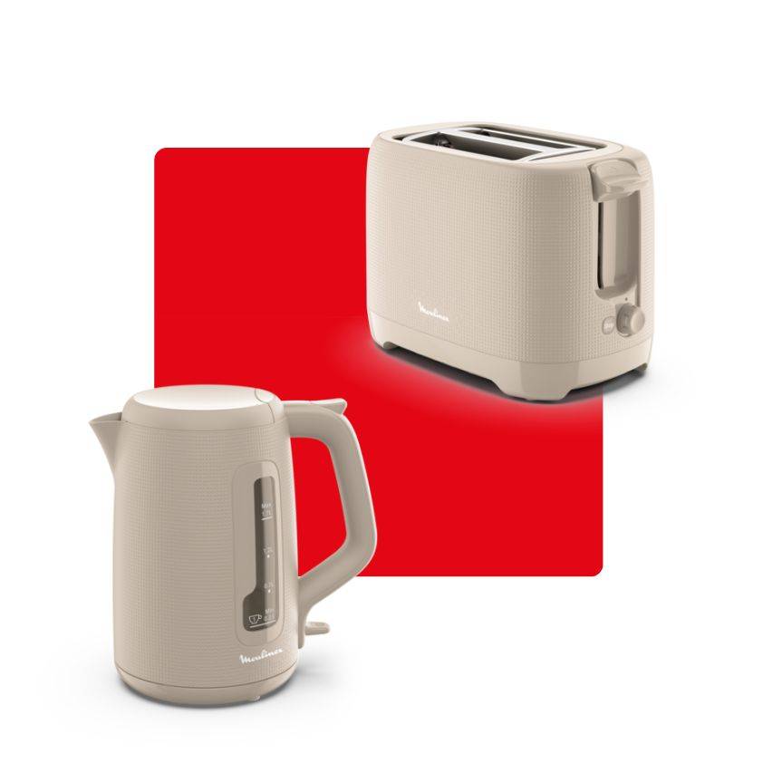 Pack Web - Grille-pain et Bouilloire Soleil Ivoire Morning Gris chaud