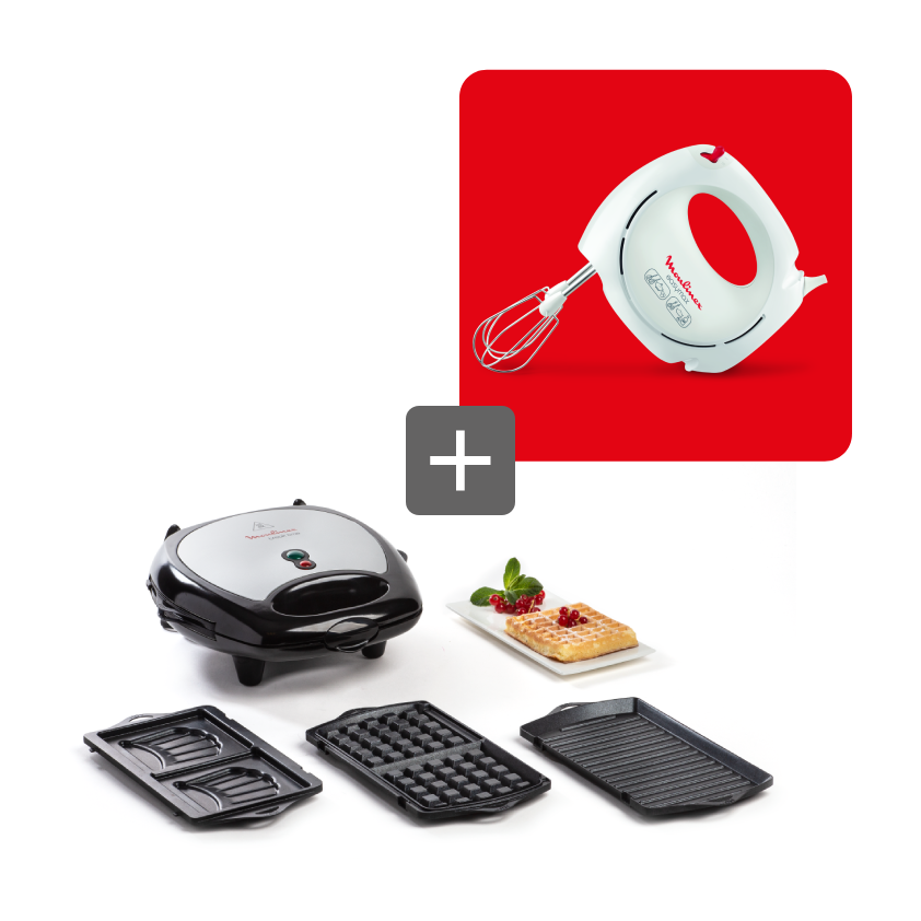 Pack Web - Appareil à gaufres breaktime + Batteur électrique Easy Max