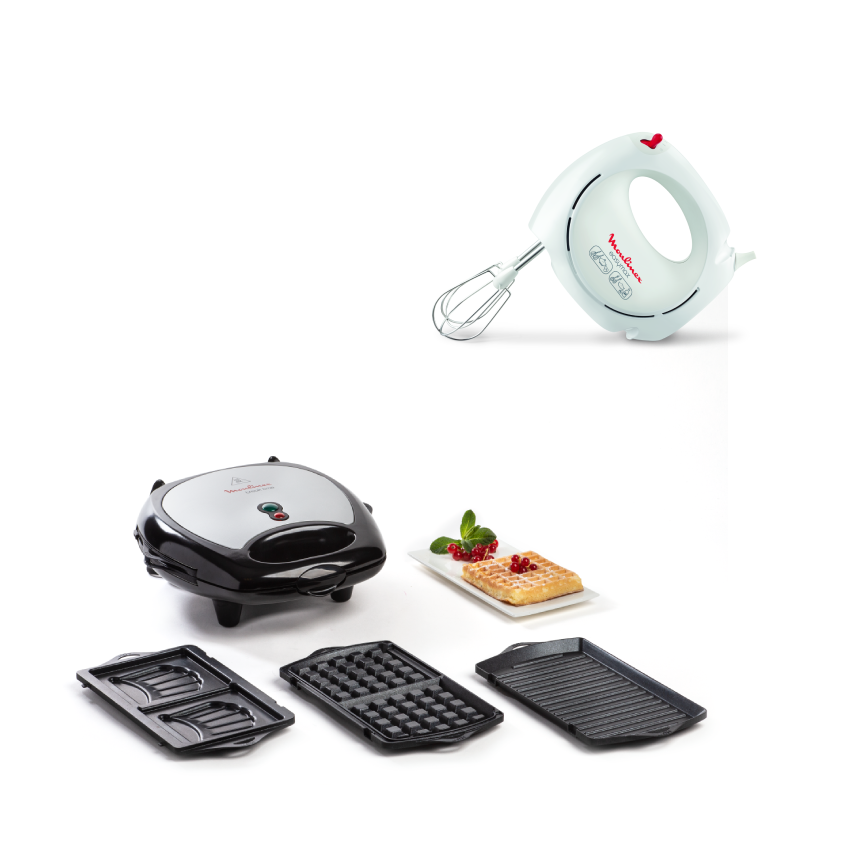 Pack Web - Appareil à gaufres breaktime + Batteur électrique Easy Max