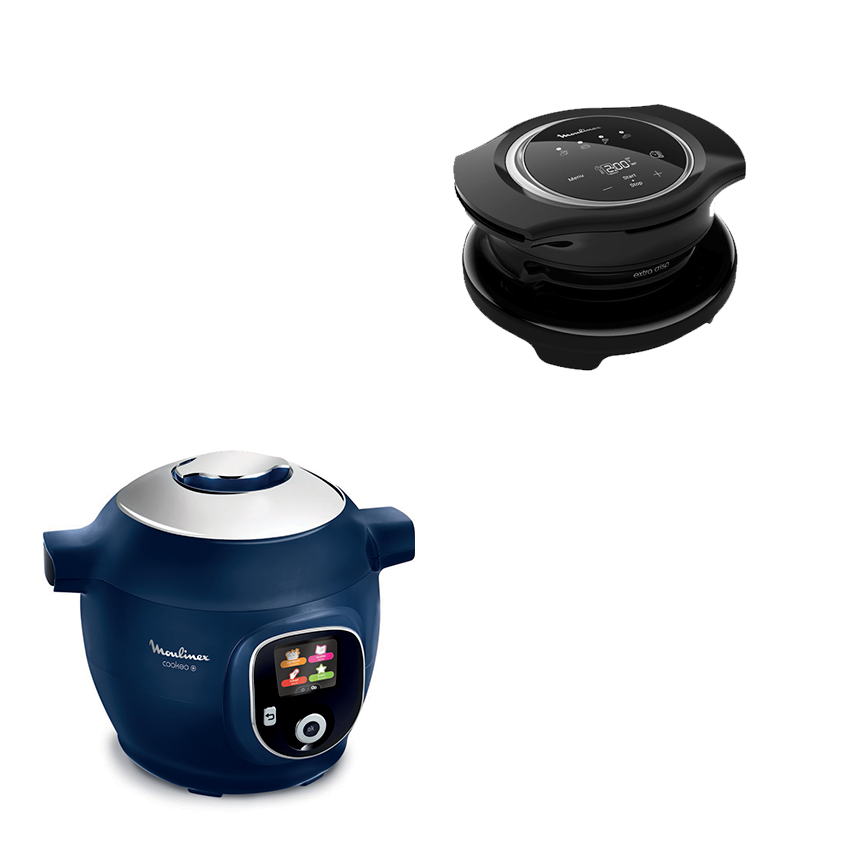 Pack web - Cookeo+ 150 recettes Bleu louche incluse + extra crisp