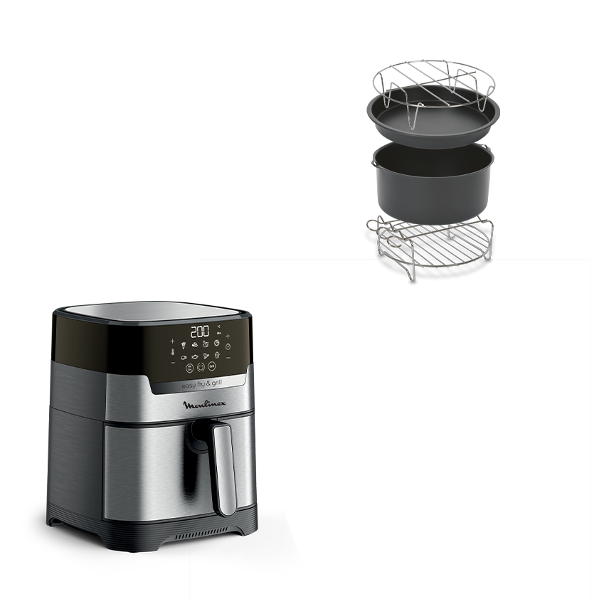Pack Web - Air Fryer Easy Fryer & Grill 4,2L + Accessoire Easy Fry XL (17cm de diamètre)