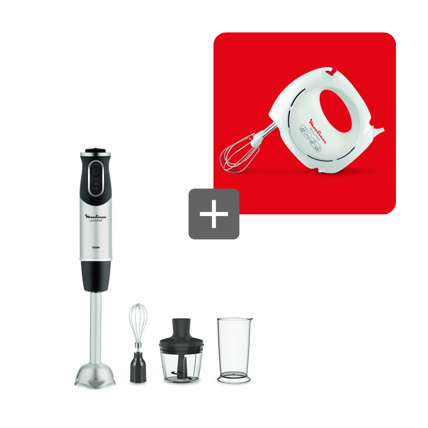 Pack Web - Quickchef 3 en 1 Pied mixeur + Batteur électrique