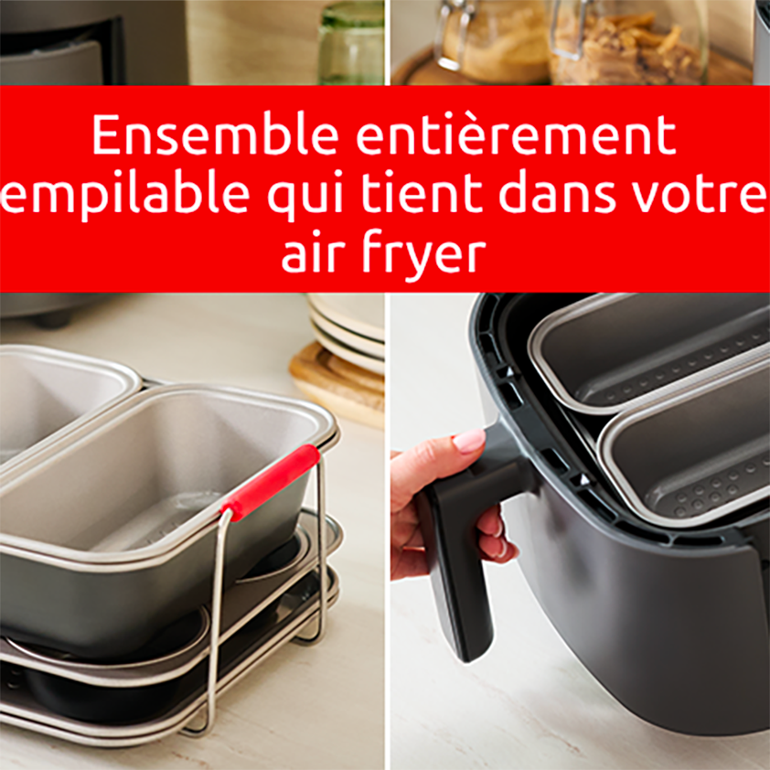 Pack Air Fry Dual XXL Famille - Easy Fry Dual 8L et 5 accessoires
